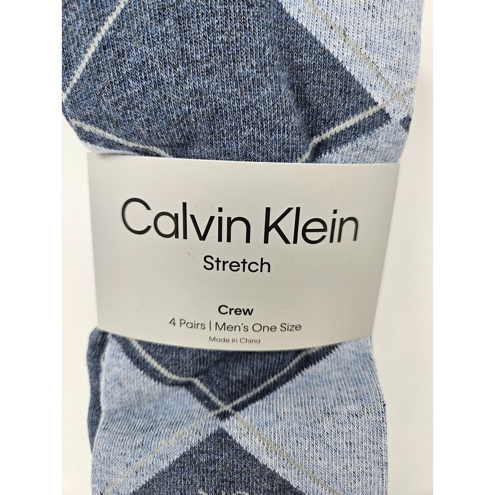 Calvin Klein Men's Cotton Crew Socks, TWO 4-PACKS, Sz 7-12, Denim‎ Blue, NEW! - Picture 3 of 10